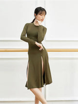 Sexy Hem Slit Design Dance Dress for Women