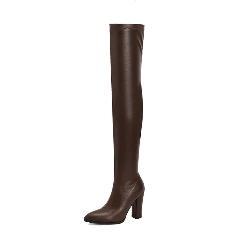 Sexy Thigh High Boots Women Autumn Winter Elastic