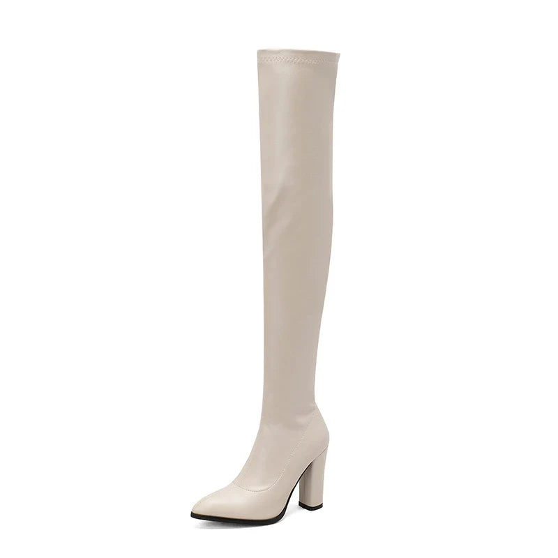 Sexy Thigh High Boots Women Autumn Winter Elastic