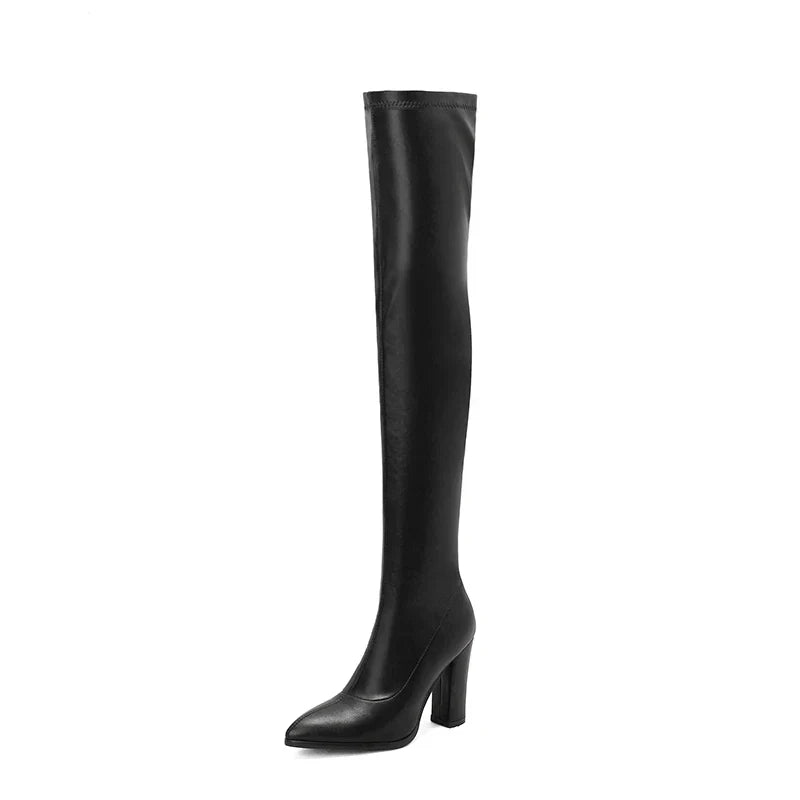 Sexy Thigh High Boots Women Autumn Winter Elastic