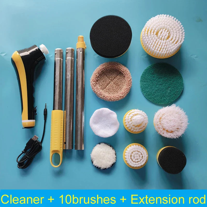 Electric Cleaning Turbo Scrub Brush Wireless Window Wall