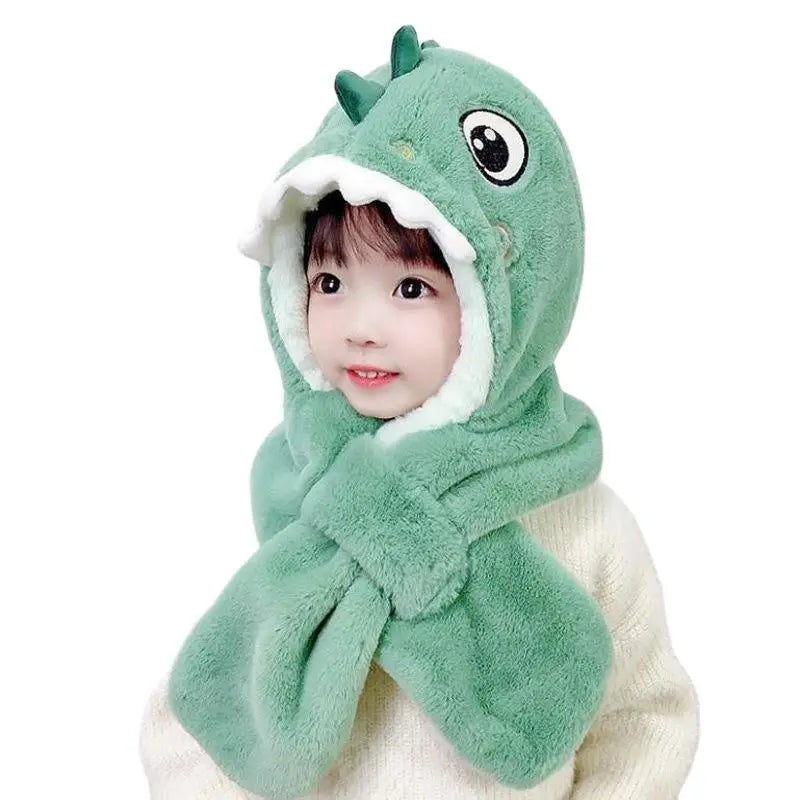 Doitbest Cartoon Dinosaur Children Winter Hats Beanies Set