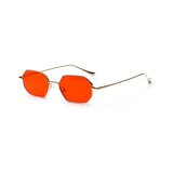 Hipster Polygon Sunglasses For Women Vintage Retro Silver Mirror Metal Frame Sunglasses Classic Square 90’S Shades Trendy 2022