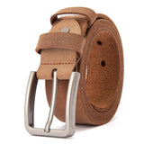 BISONDENIM Luxury Designer Belts for Men Vintage Spilt