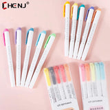 5 Colors/box Double Headed Highlighter Pen Set Fluorescent