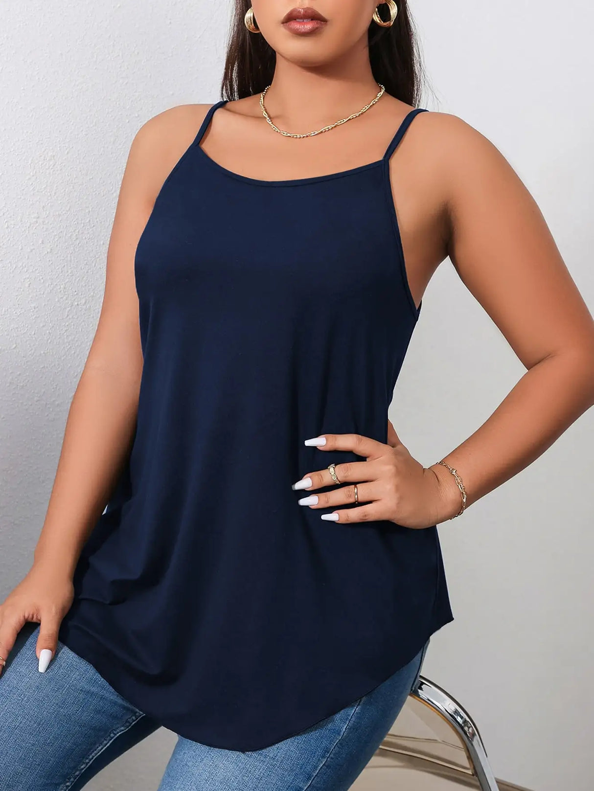 Black Plus Size Camis for Woman Camisole Large