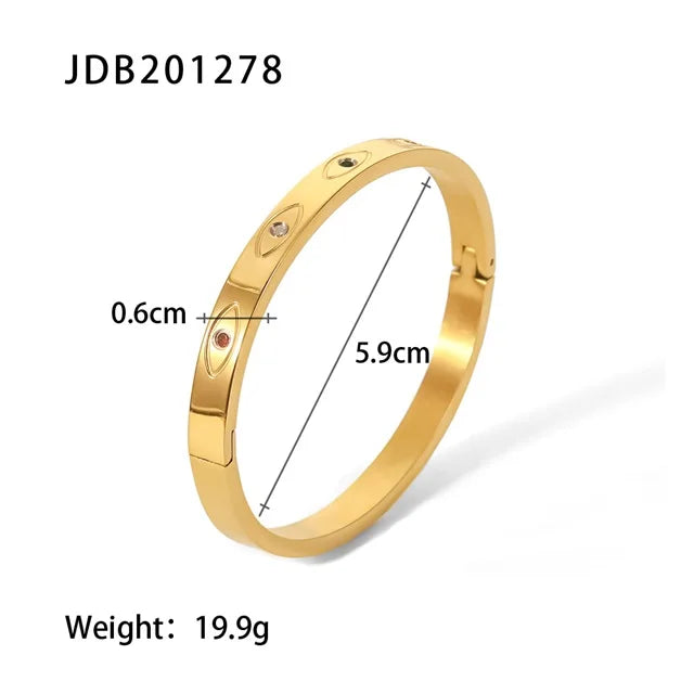 Youthway 18k Gold Stainless Steel Bangles Winter Stacking