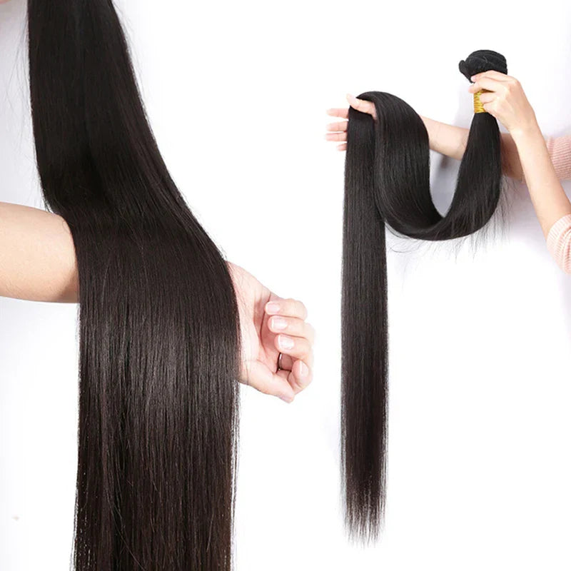 50inch Human Hair Bundles Natural Black Color Brazilian