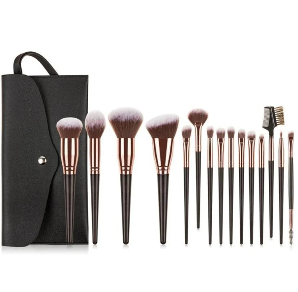 Private Label 15pcs Makeup Brushes Set Custom Bulk