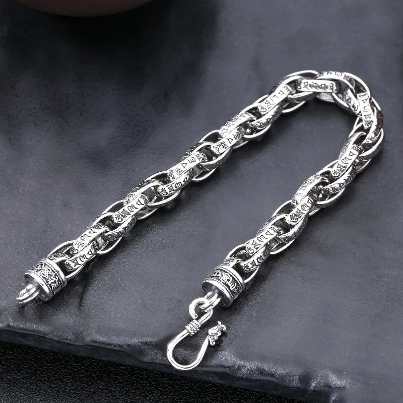 BOCAI S925 Sterling Silver Bracelets for Men 2023