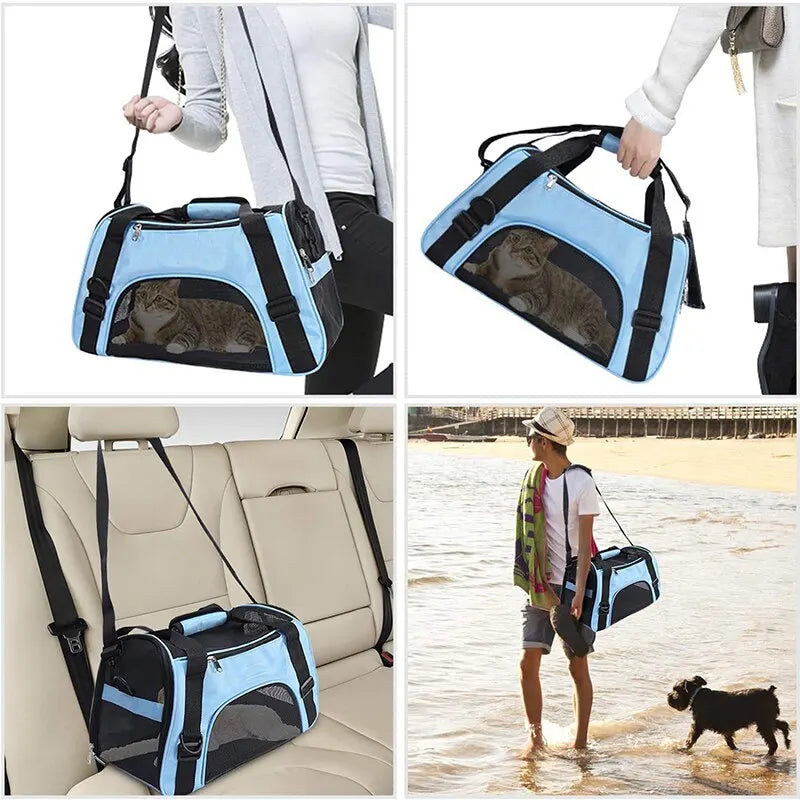 Cat Carrier Soft-Sided Pet Travel Carrier for Cats,