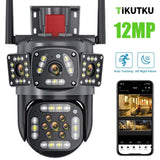 6K 12MP Security Camera WiFi Wireless Outdoor Three