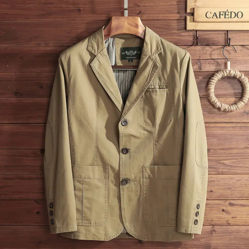 2023 New Men's Blazer Jacket Cotton Spring Autumn