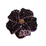 Handmade violet Greek sisters group purple flower brooch