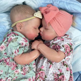 50CM Finished Reborn Baby Dolls LouLou Twins Girl