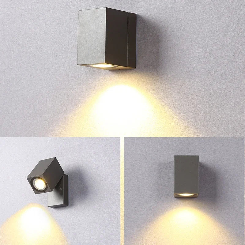LED Outdoor Wall Lamps Adjustable Fold Lighting Fixture