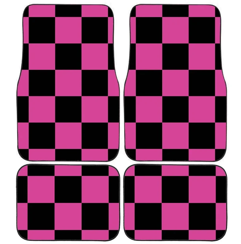 Checkerboard Car Mats Auto Parts Rubber Floor Mats