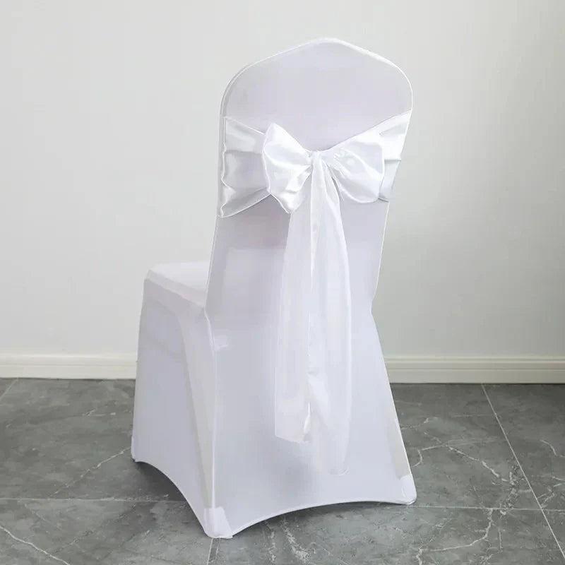 10pcs/Lot Satin Chair Sashes Bow Wedding Chair Knot