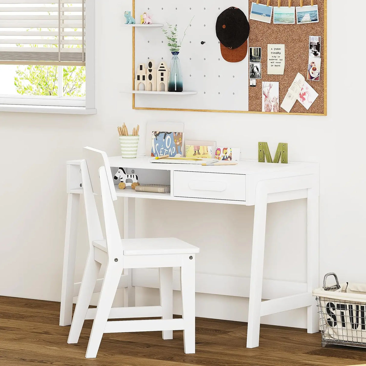 Kids Desk and Chair Set, Study Desk