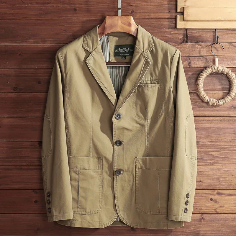 2023 New Men's Blazer Jacket Cotton Spring Autumn