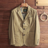2023 New Men's Blazer Jacket Cotton Spring Autumn
