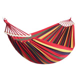 Outdoor Canvas Hammock Portable Thickened Anti-Rollover Single Striped