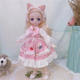 BJD Girl Dolls 30cm Kawaii Points Joint Movable