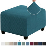 Polar Fleece Footstool Cover Durable Stretch Ottoman Cover