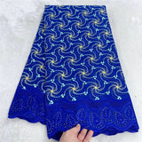 5 yard Swiss lace fabric latest heavy beaded