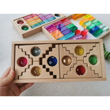 Kids Sparkling Orient Gems Wooden Toys Step Gables
