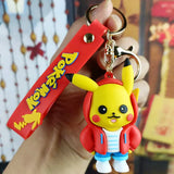 Pokemon Keychain Anime Figures Pikachu Cartoon Key Chain