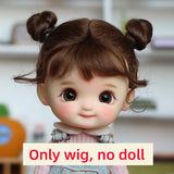 Doll Wig Bangs Ponytail Curly Soft Mohair Wig