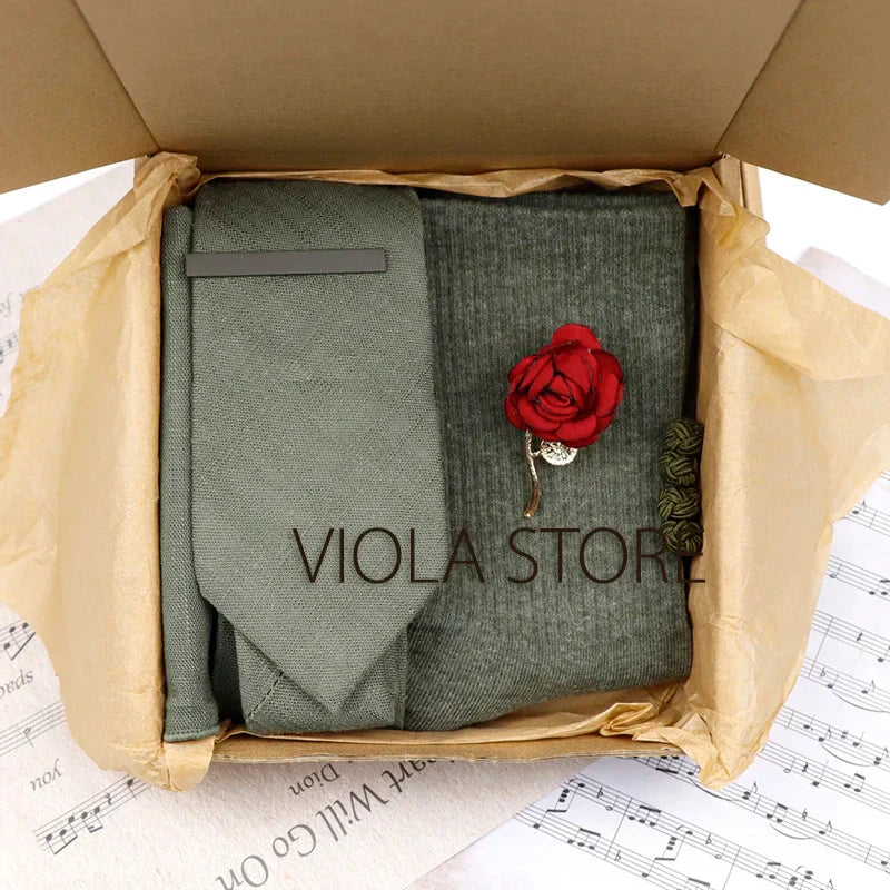 Viola Design 5PCS Gift Box Solid Cotton Sock