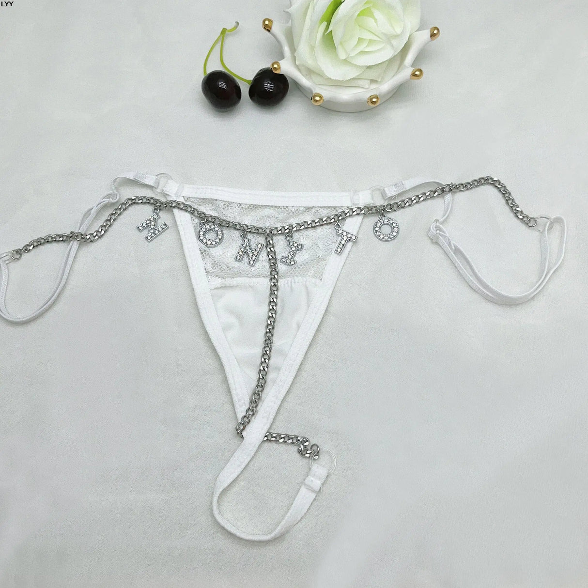 Customised Thong Sexy Rhinestone Waist Chain 2Pc/Sets Custom