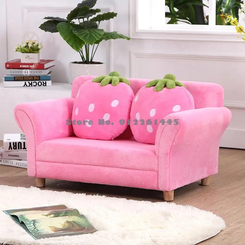 Children's Sofa Mini Korean Cartoon Strawberry Small Sofa