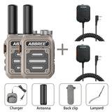 2PCS ABBREE AR-63 Mini Walkie talkie Wireless Copy