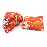 Men Linen Plant Ainmal Ties Set Pocket Handkerchief