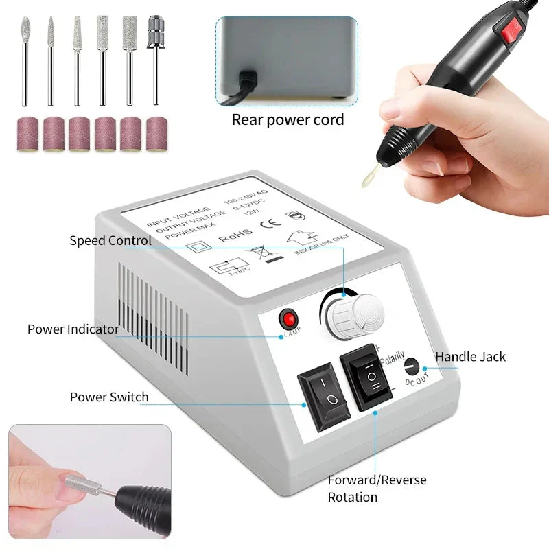 LNWPYH Professional Electric Nail Drill Machine Set Nail