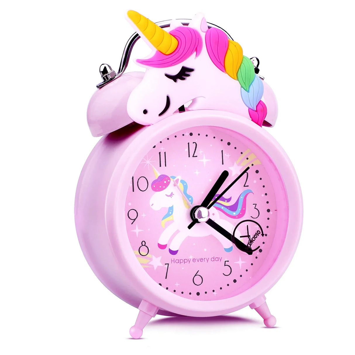 Pink Unicorn Children's Alarm Clock Cartoon Desktop for
