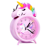 Pink Unicorn Children's Alarm Clock Cartoon Desktop for