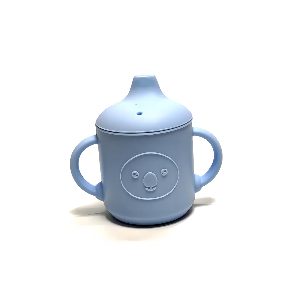 Children's Silicone Cup with Lid Learning Drinking Cup