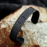 Black Stainless Steel Viking Rune Bracelets For Men