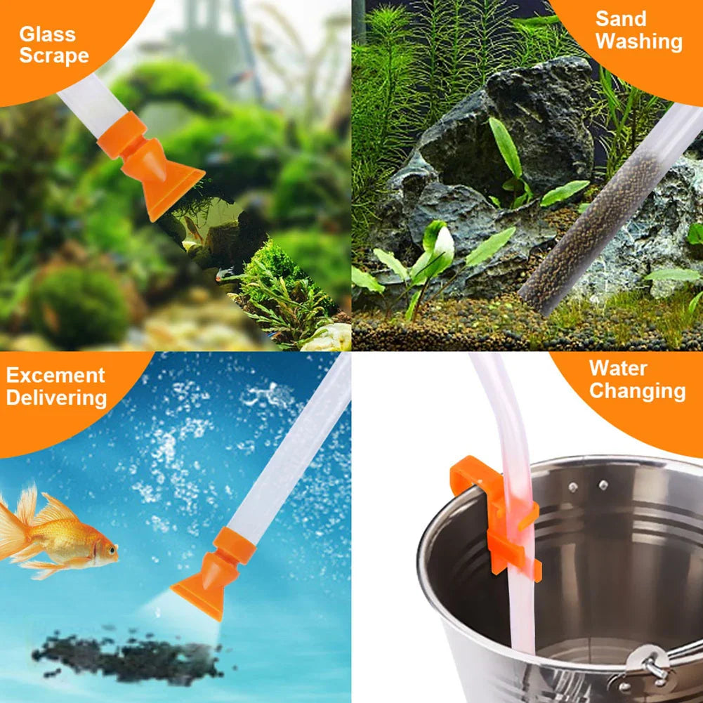 Aquarium Gravel Cleaner Fish Tank Cleaner Vacuum Regulating