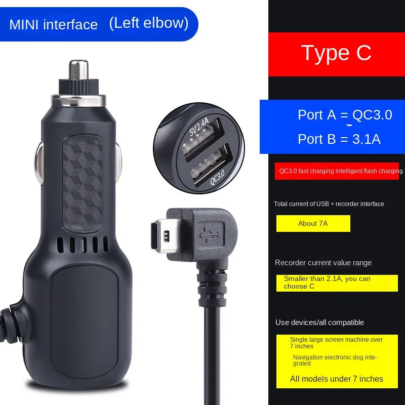 12v To 5v GPS Tracker Power Cord Plug