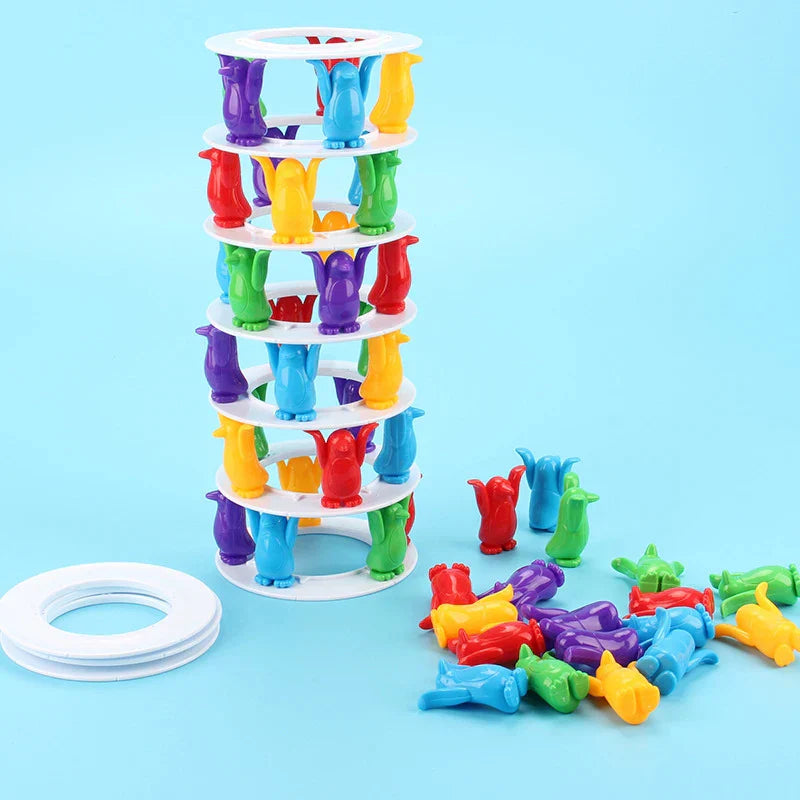 Kids Penguin Tower Collapse Balance Game Toy Party