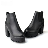 Botas Mujer Fashion Women Boots Square Heel Platforms