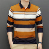 New Men's Casual Long Sleeve Polo Shirt Fashion