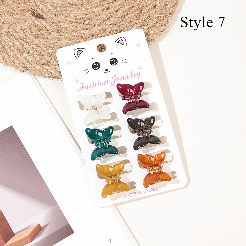 Hair Accessories For Women 6Pcs/Set Mini Crab Hair