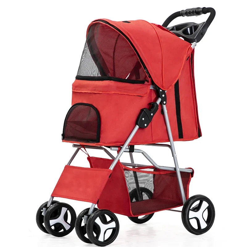 Pet Stroller Carrier For Dogs Detachable Baby Stroller