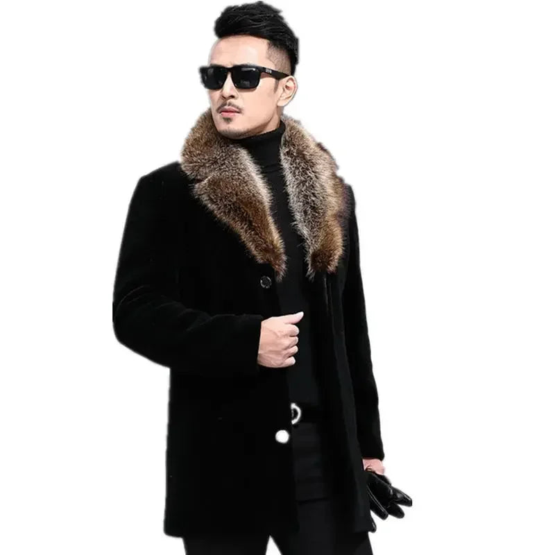 2020 Overcoat Male Wool Blend Autumn Winter Coat